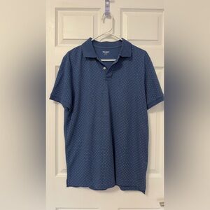 Old Navy Men's Navy Polo with White Microdots